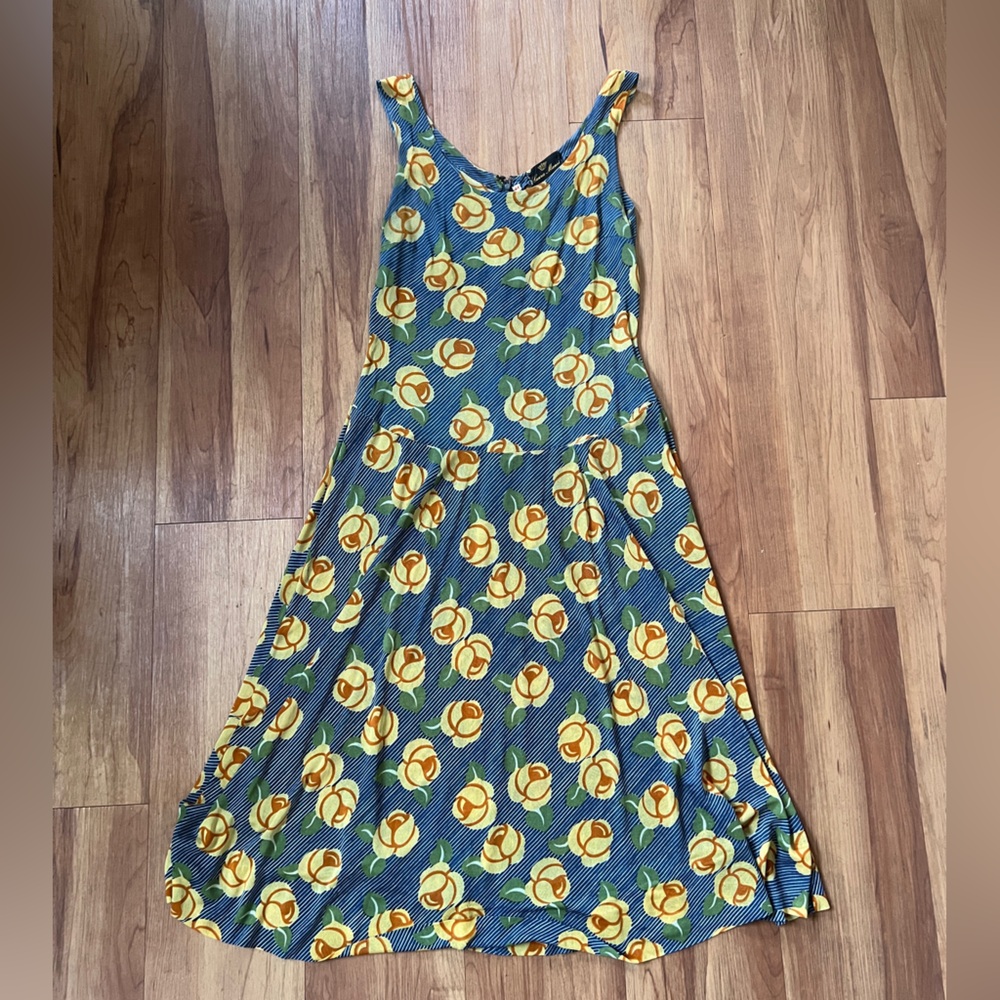 Sheer Vintage Floral Sleeveless Dress
